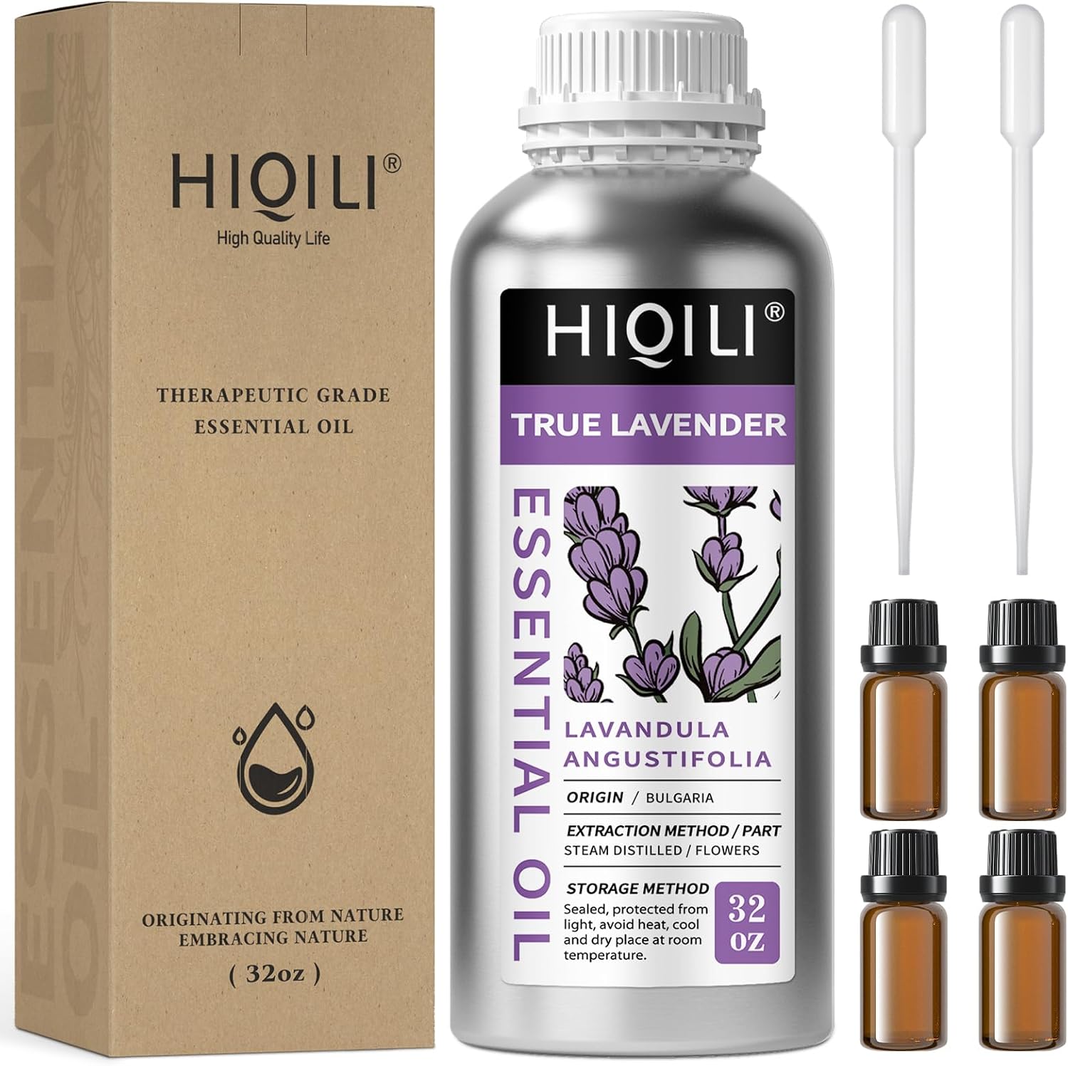 HIQILI Lavender Essential Oil for Aromatherapy, Candle & Soap Making