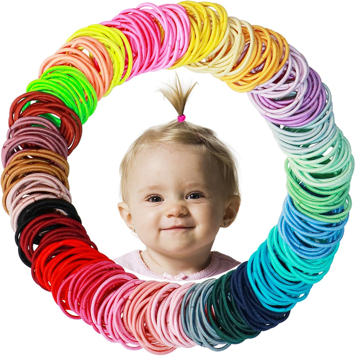200PCS Small Hair Ties,Baby Hair Ties for Baby Girls Toddlers