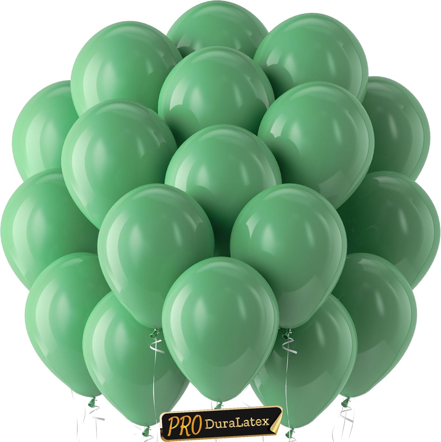 Bezente Pro Duralatex Sage Green Extra-Thick Balloons 120 Pack 10 inch