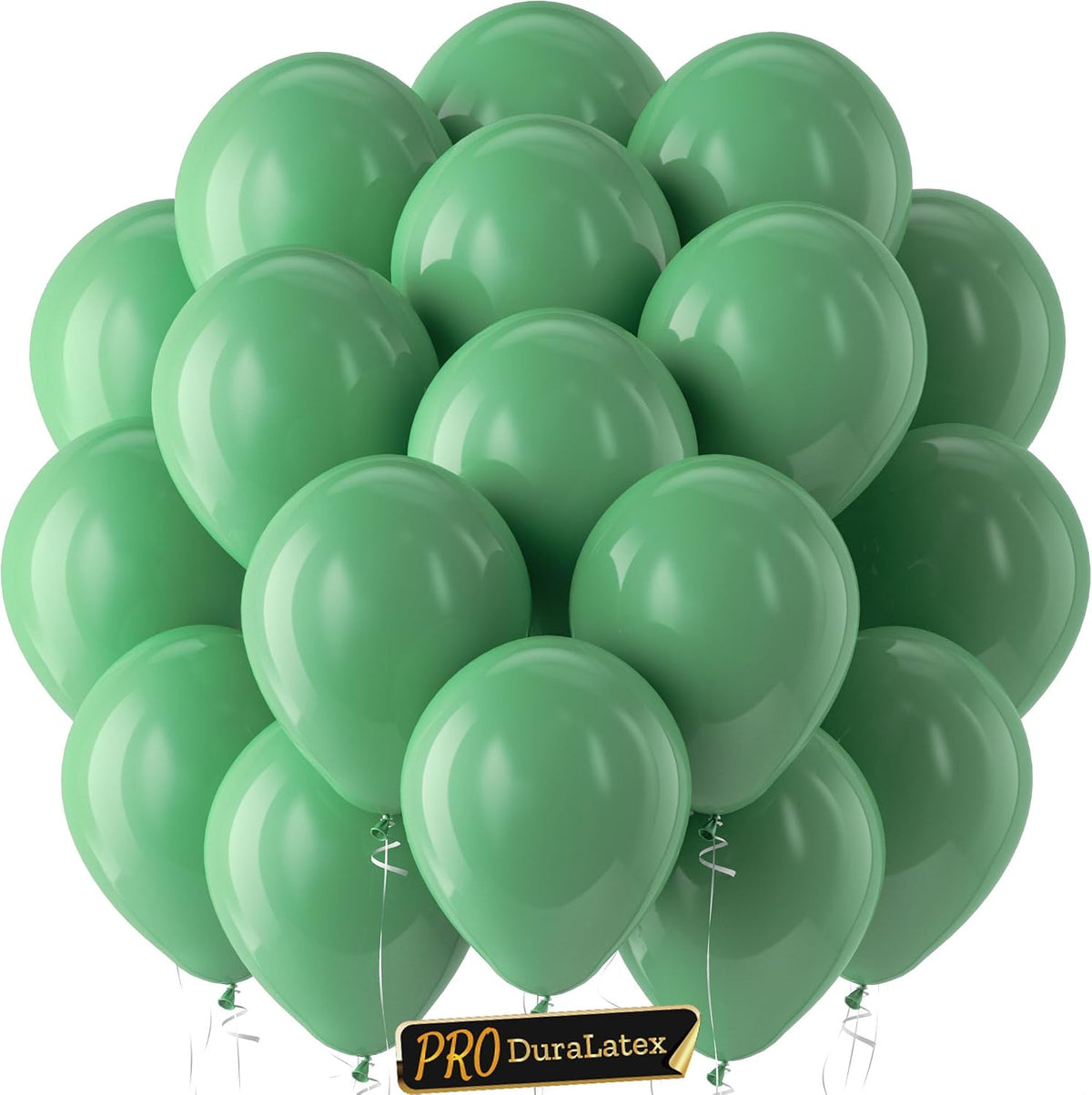 Bezente Pro Duralatex Sage Green Extra-Thick Balloons 120 Pack 10 inch