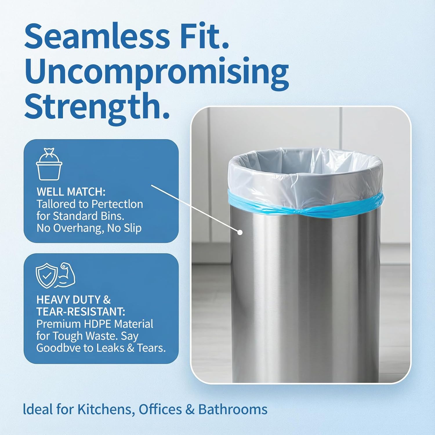 Small Trash Bags 4 Gallon Drawstring,1.1 Mil,Unscented,120 Count