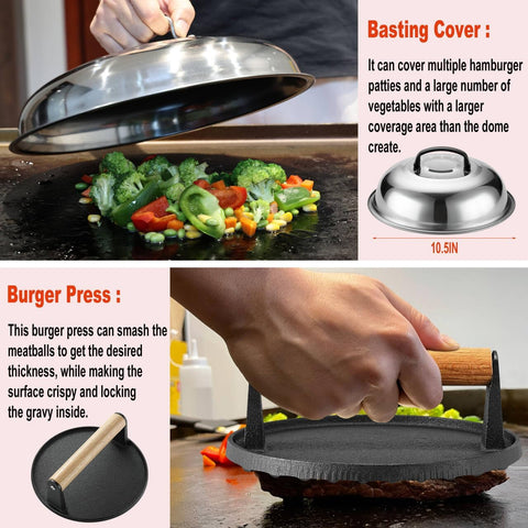 N NOBLE FAMILY 38PCS Griddle Accessories Kit, Professional Grill Tools Set