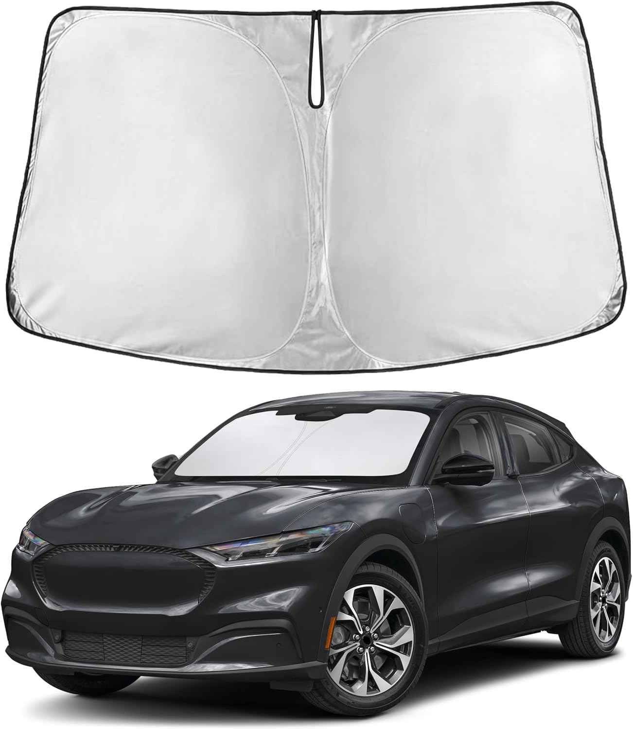 EcoNour Windshield Sunshade Compatible for Ford Mustang Mach-E 2021-2026