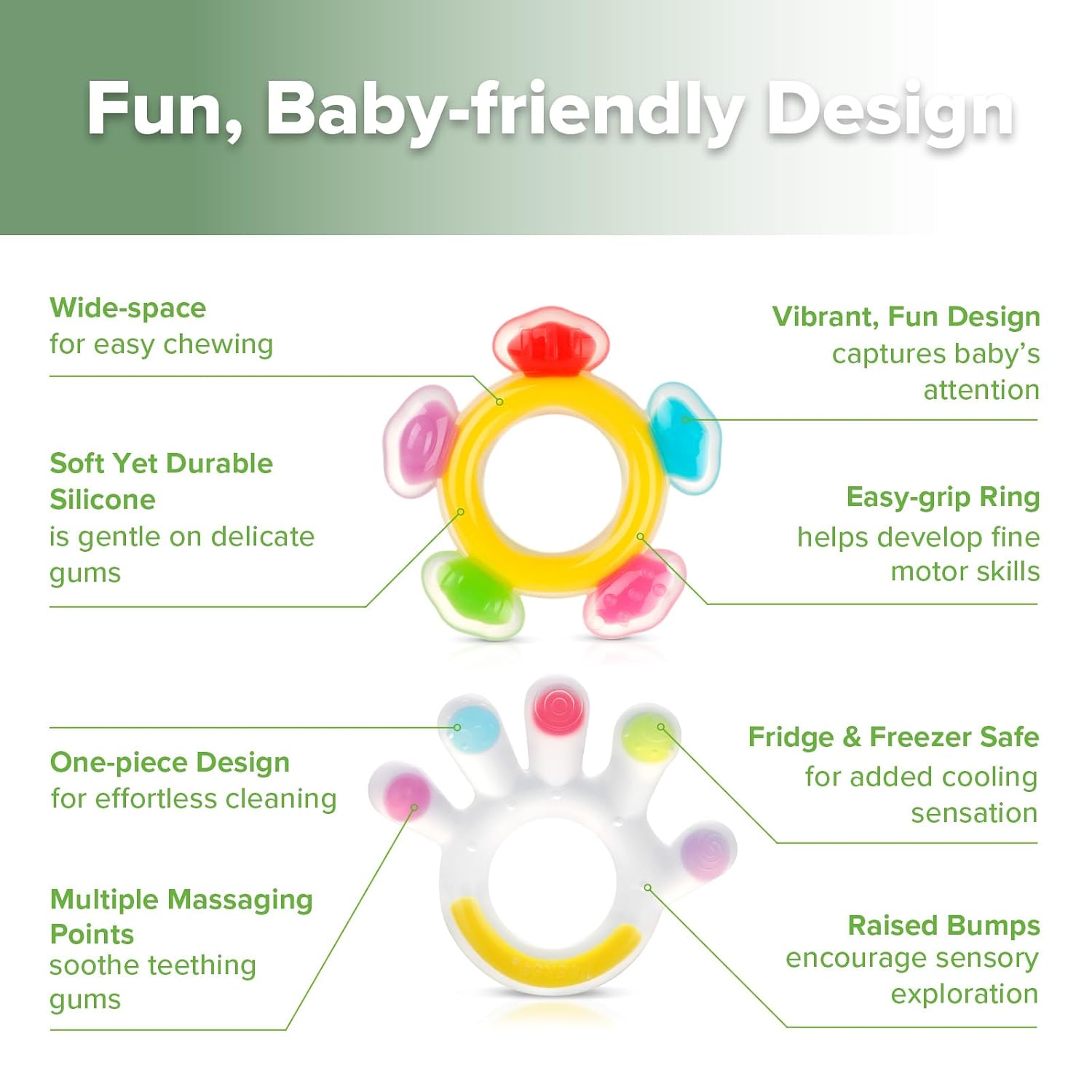 Haakaa Silicone Teether Combo, Baby Freezer Teething Toys, 2 Pack