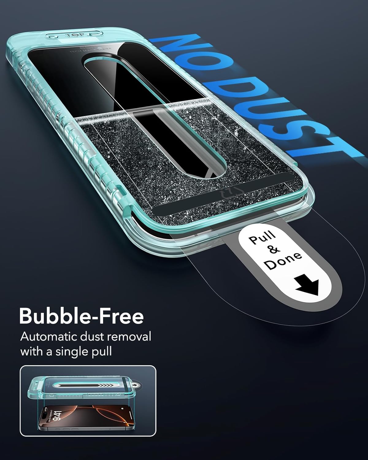 ESR 3 Pack for iPhone 16 Pro Screen Protector, FlawlessFit Tray