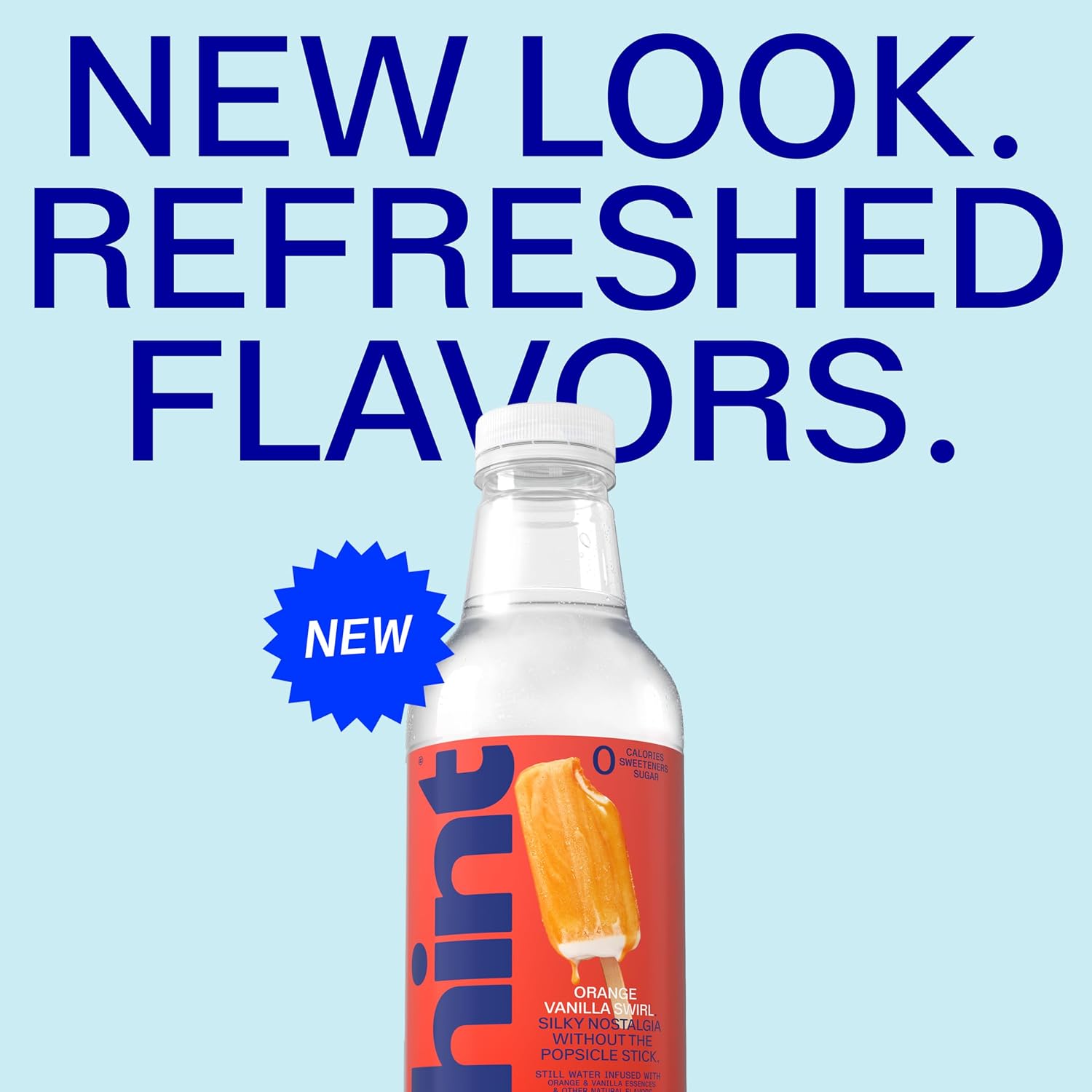 Hint Flavored Water Zero Sugar 0 Calories - Orange Vanilla Swirl (12 pack)