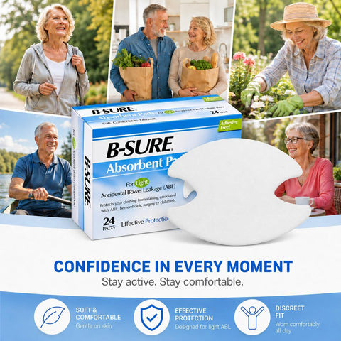 B-Sure Unisex Incontinence Liner Butterfly Shape 14-7031-224, Light, 288 Ct