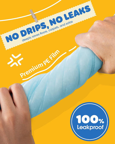Powools Puppy Pads for Dogs, 34x28 in, 6-Layer Leakproof, 50-Pack, Thicker