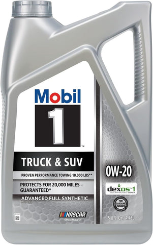 Mobil 1 Truck & SUV Full Synthetic Motor Oil 0W-20, 5 Quart