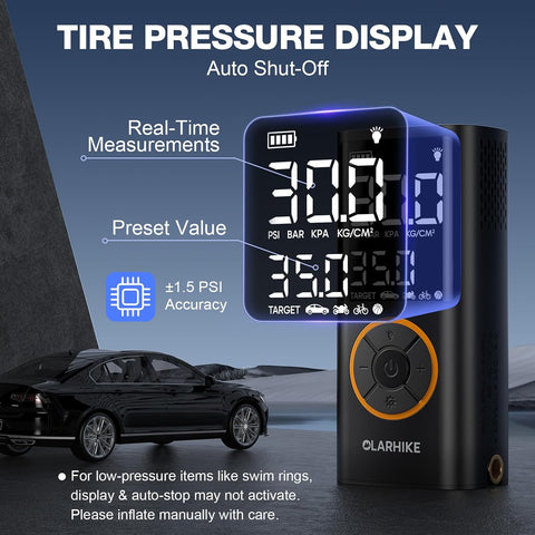 OlarHike Tire Inflator Portable Air Compressor,Cordless Electric Bike Pump