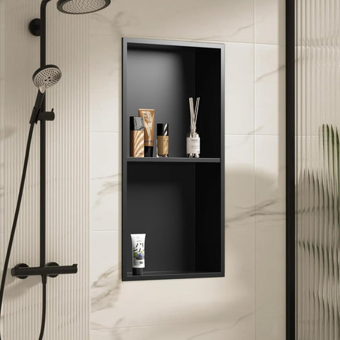 304 Stainless Steel Recessed Shower Niche 24" X 12" No Tile Needed
