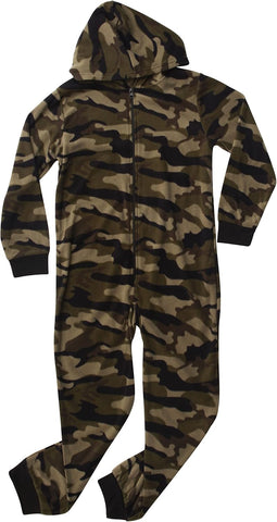 PRINCE OF SLEEP Hooded Jumpsuit Pajamas for Boys One Piece Winter PJs with Hood