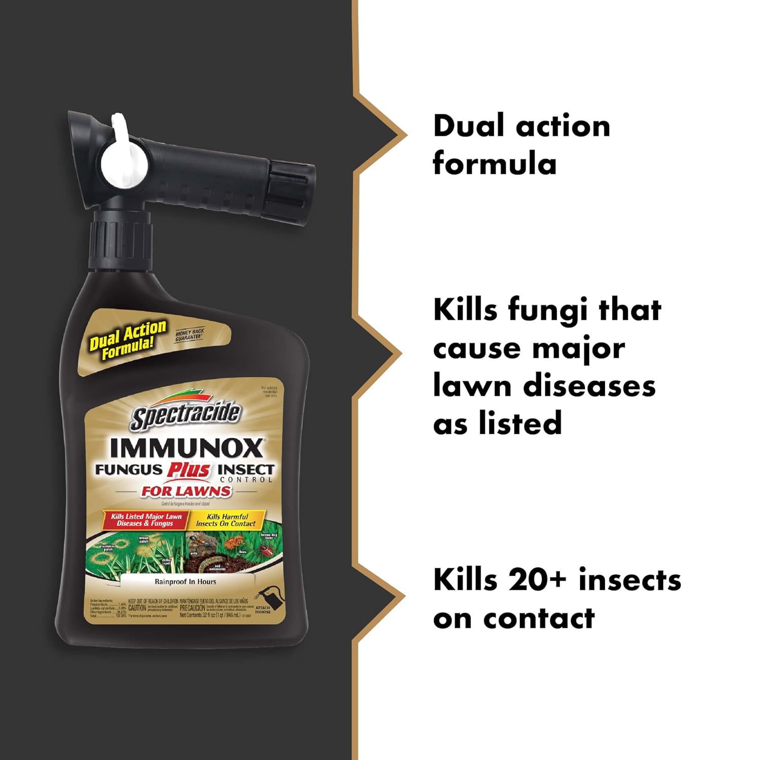 Spectracide Immunox Fungus Plus Insect Control for Lawns, 32 oz