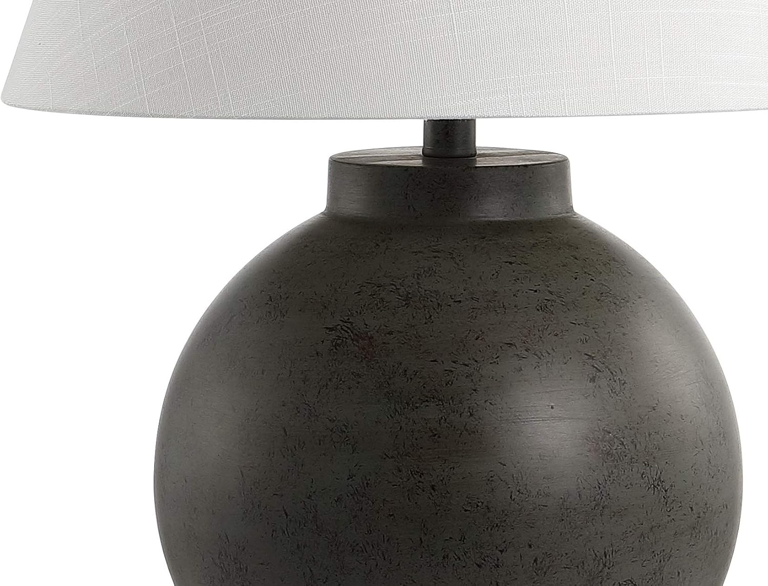 JONATHAN Y Sophie 26" Resin Sphere Table Lamp Sculptural, Dark Gray