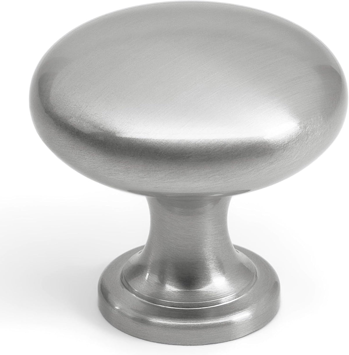 HESTIA HARDWARE 10 Pack | Satin Nickel Round Cabinet Knobs - Silver Drawer Knob - 1.15 Inch (29mm) Knob Kitchen Cabinet Knobs and Pulls (Z5.10.S)