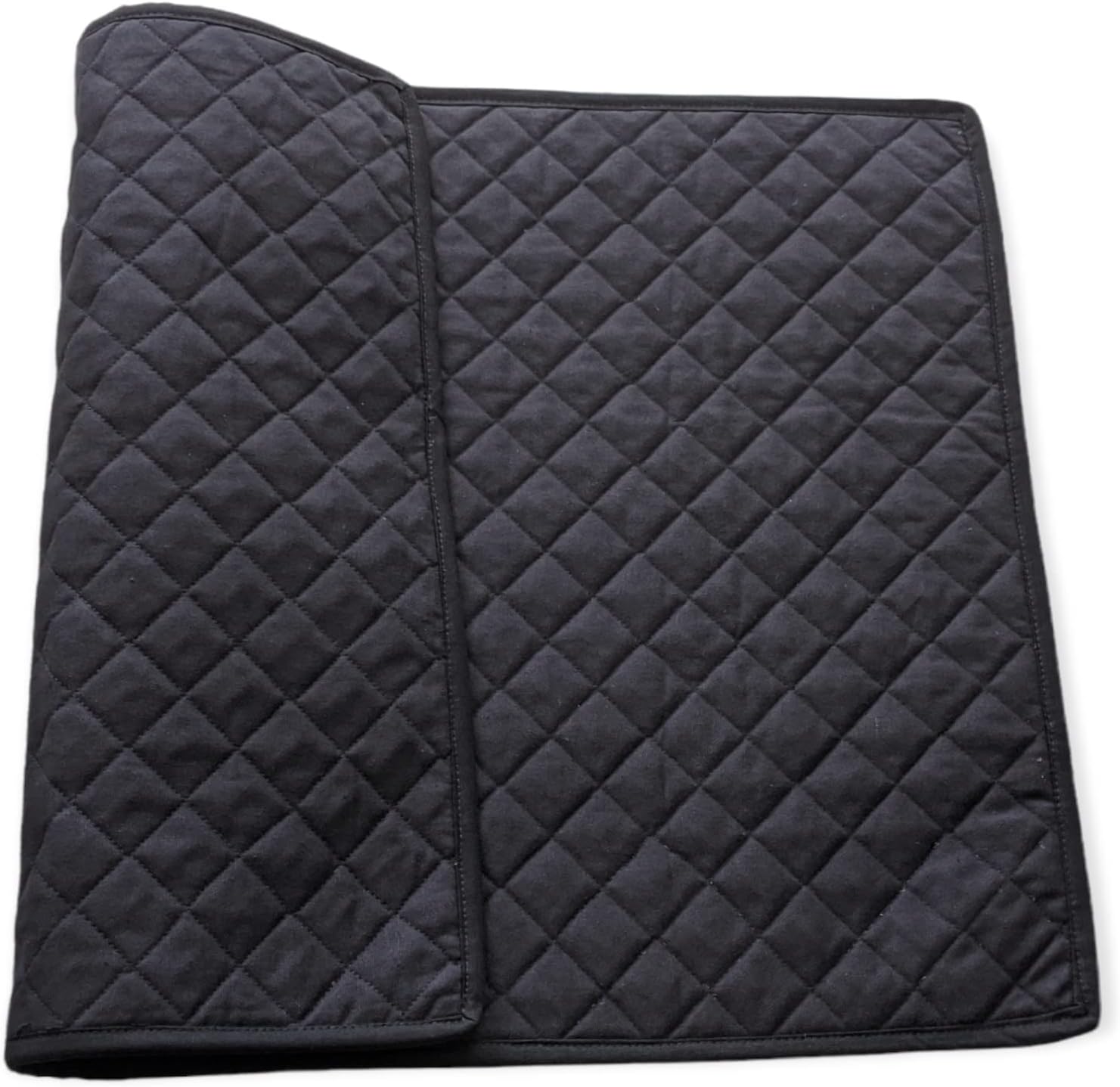 Stove Top Cover and Protector for Glass, Ceramic Stove - Quilted Material 100% Cotton - Protects Electric Stove - Glass Cooktop - Washer Dryer Top (Black)