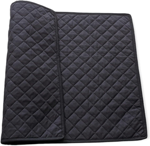 Stove Top Cover and Protector for Glass, Ceramic Stove - Quilted Material 100% Cotton - Protects Electric Stove - Glass Cooktop - Washer Dryer Top (Black)