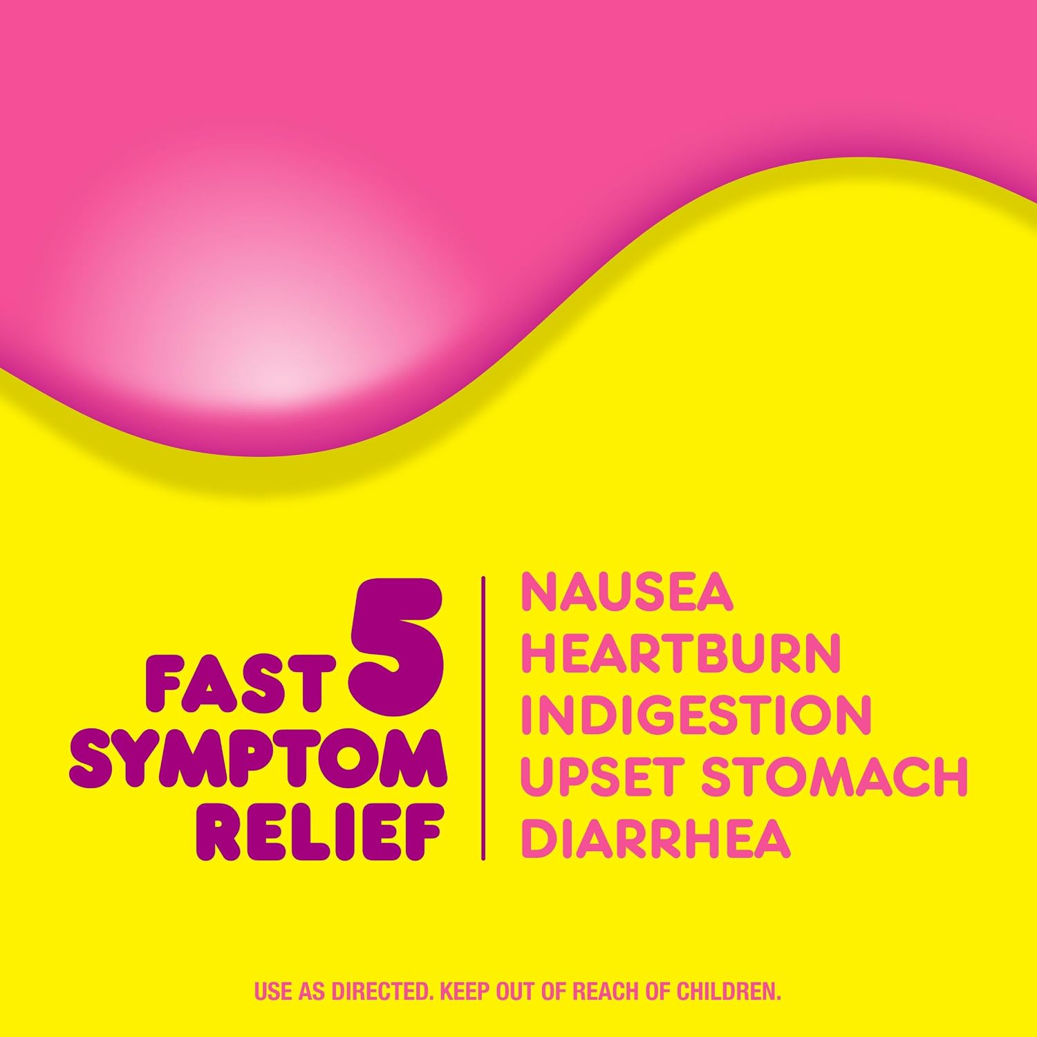 Pepto Bismol Chewable Tablets, Upset Stomach Relief, Nausea Relief, Heartburn Relief, Indigestion Relief, Anti Diarrhea Medication for Adults - 5 Symptom Relief, 12 ct