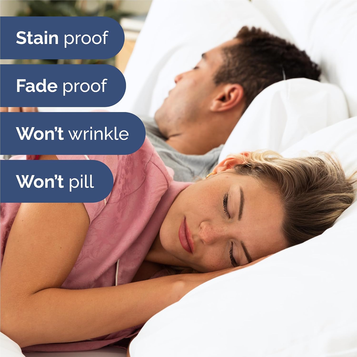 King 6 Piece Bed Sheet Set - Comfy, Breathable & Cooling Sheets - White