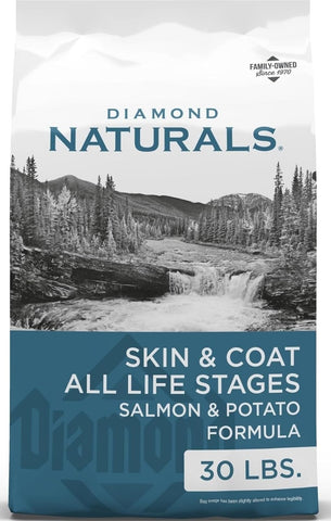 Diamond Naturals Skin & Coat Puppy, Adult & Senior Dry Dog Food Salmon 30lb