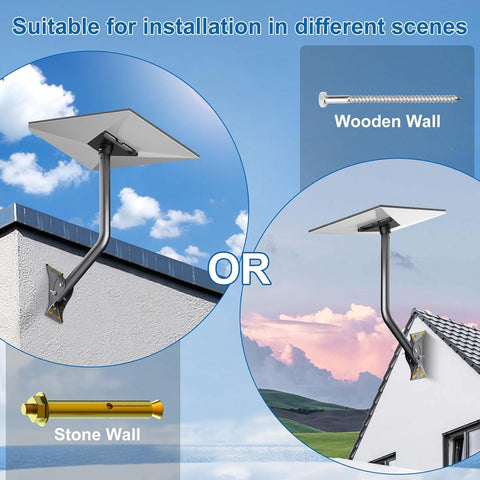 Standard 4/4X Mount for Starlink, Adjustable Wall/Roof Mounting Kit with Aluminum Pipe Adapter, Compatible with Starlink Standard Gen 3/V3
