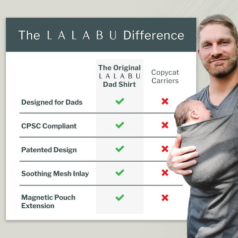 Lalabu The Dad Shirt | Hands-Free Baby Carrier for Dads - Brook - 3XL
