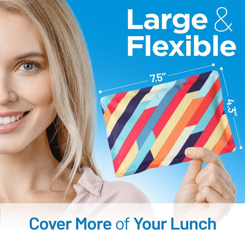 Reusable Ice Packs for Lunch Box and Coolers, Soft Flexible BPA Free 4 Pack