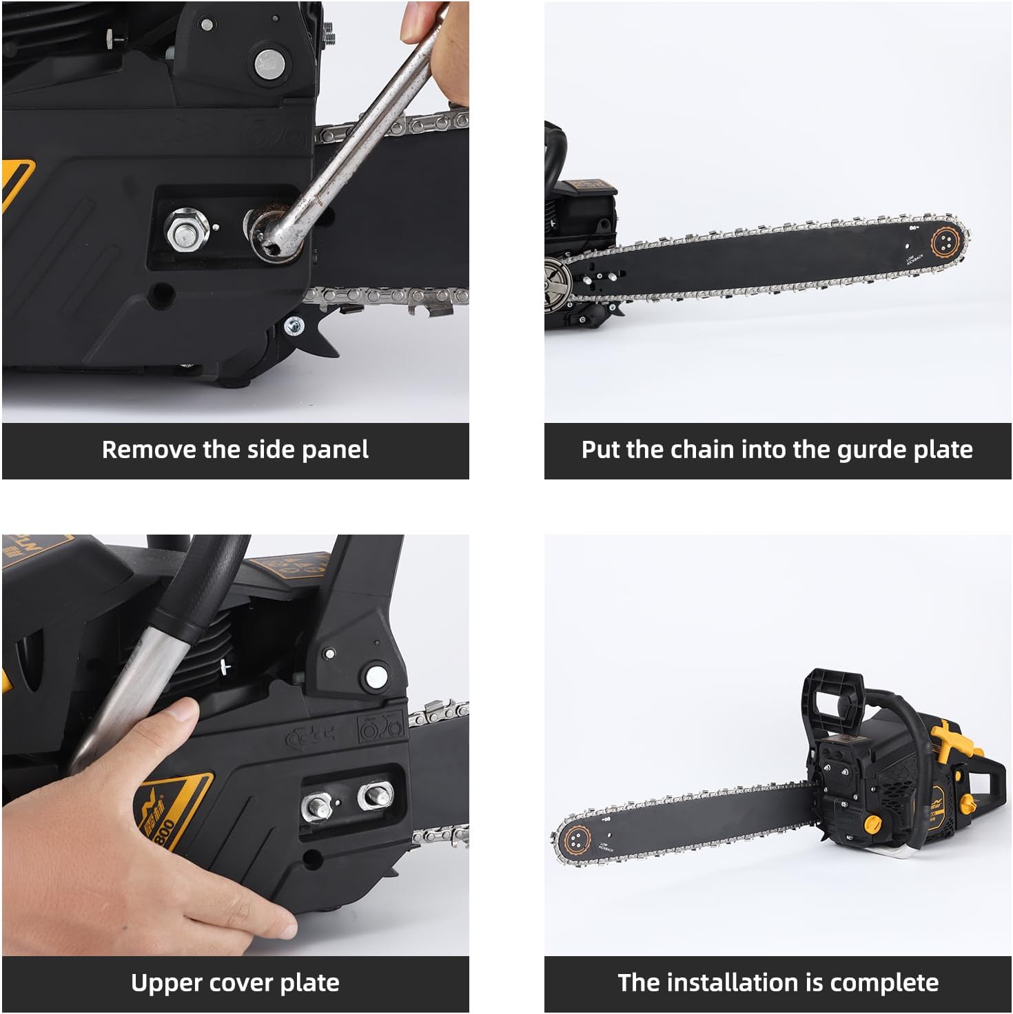 5 Pack 8 Inch Chainsaw Chain 33 Drive Links .50" Gauge, .3/8" Pitch Replacement Chains Fits for 8 Inch Mini Chainsaw Pole Saw Chain