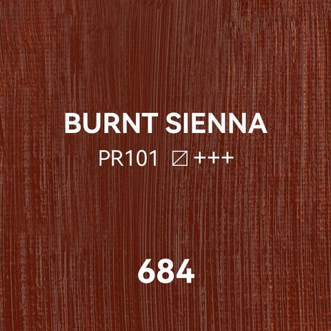 PHOENIX Burnt Sienna Oil Paint - Studio Oil Paint Single Large Tube - 170ml / 5.75 Fl oz. Burnt Sienna 684