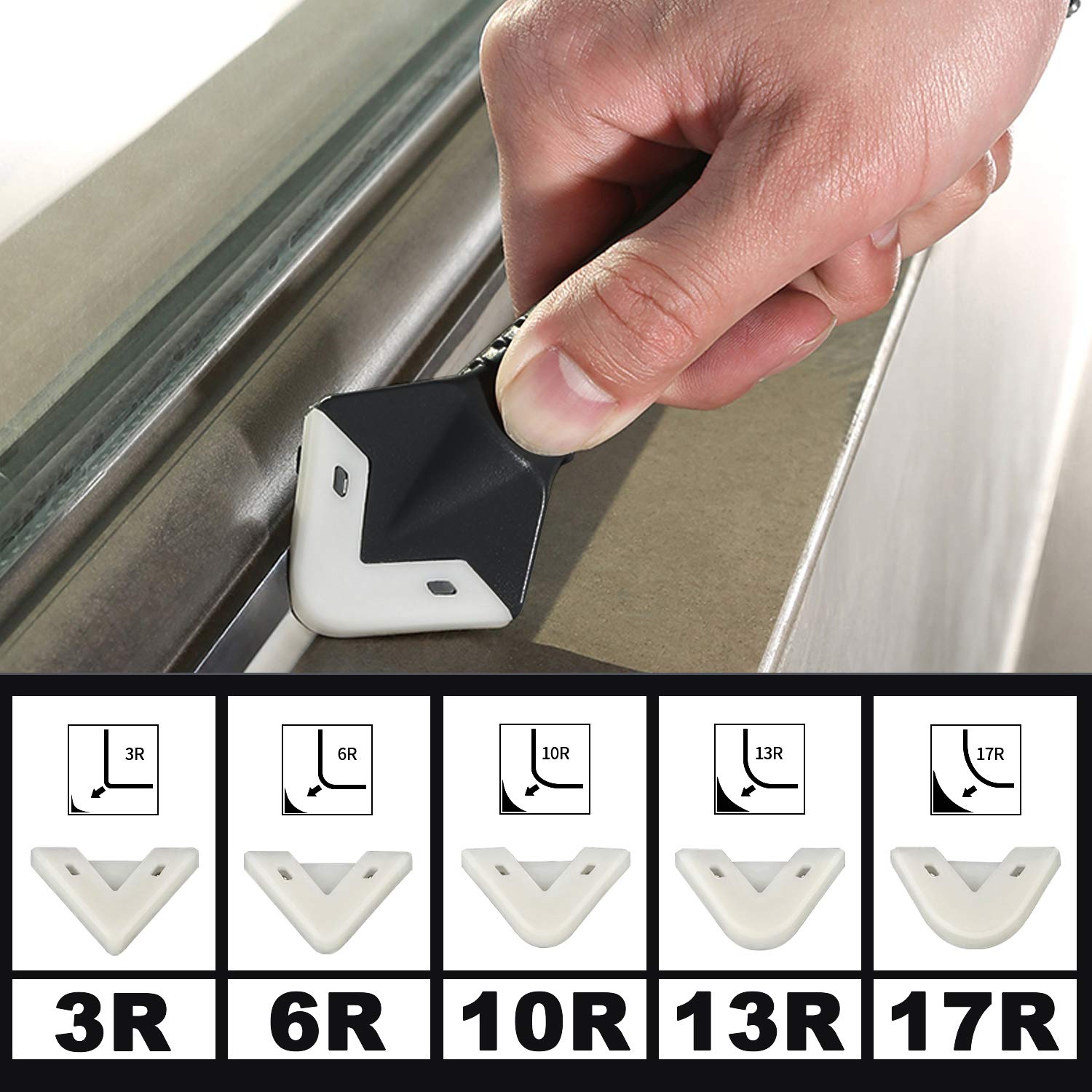 King&Charles Silicone Caulking Tool Kit, 3in1 Caulk&Grout Remover Tool