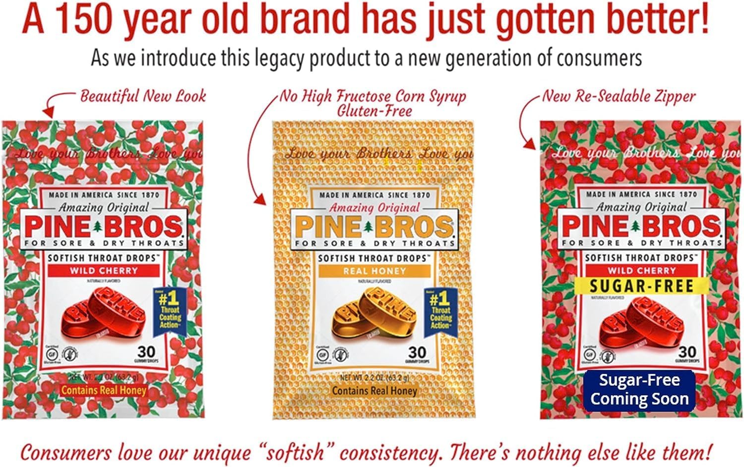 Pine Bros. Softish Throat Drops Value Pack, Wild Cherry 30 ea(pack of 2) by Pine Bros.