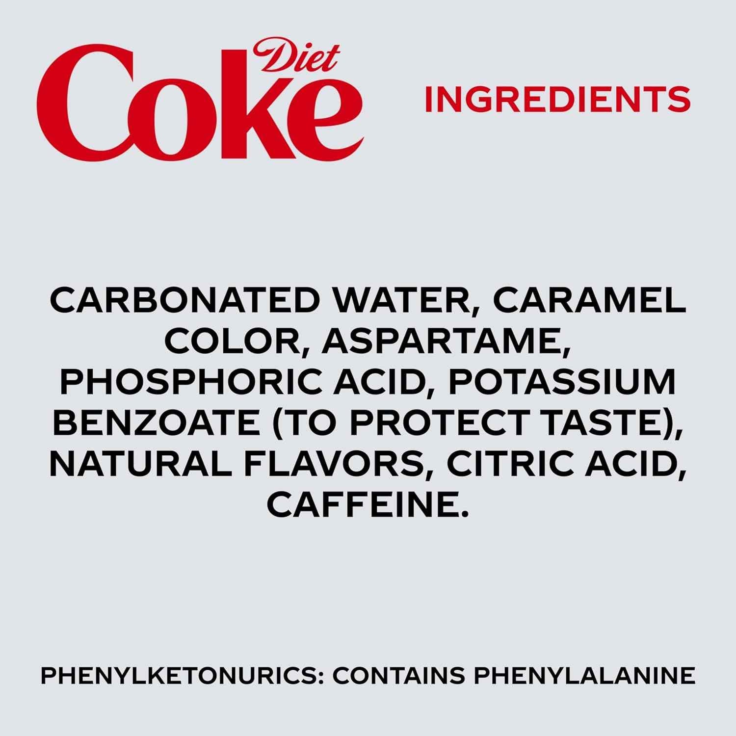 Diet Coke Soda Soft Drink Fridge Pack Mini Cans, 7.5 fl oz, 10 Pack