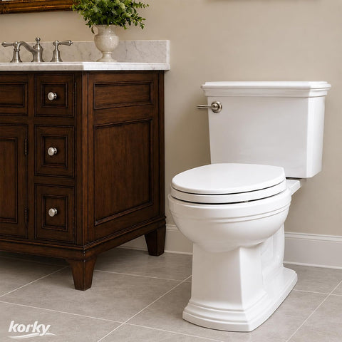 Korky Strongarm Metal Toilet Handle & Lever in Brushed Nickel - 6071