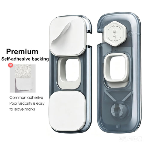 5 Pack Child Proof Refrigerator Lock, QYESWHSR Fridge Locks for Kids with Sticky Adhesive Pads, Child Safety Locks for Doors, RV Refrigerator, Oven Lock Child Safety Baby Cabinet Locks - Clear Updated