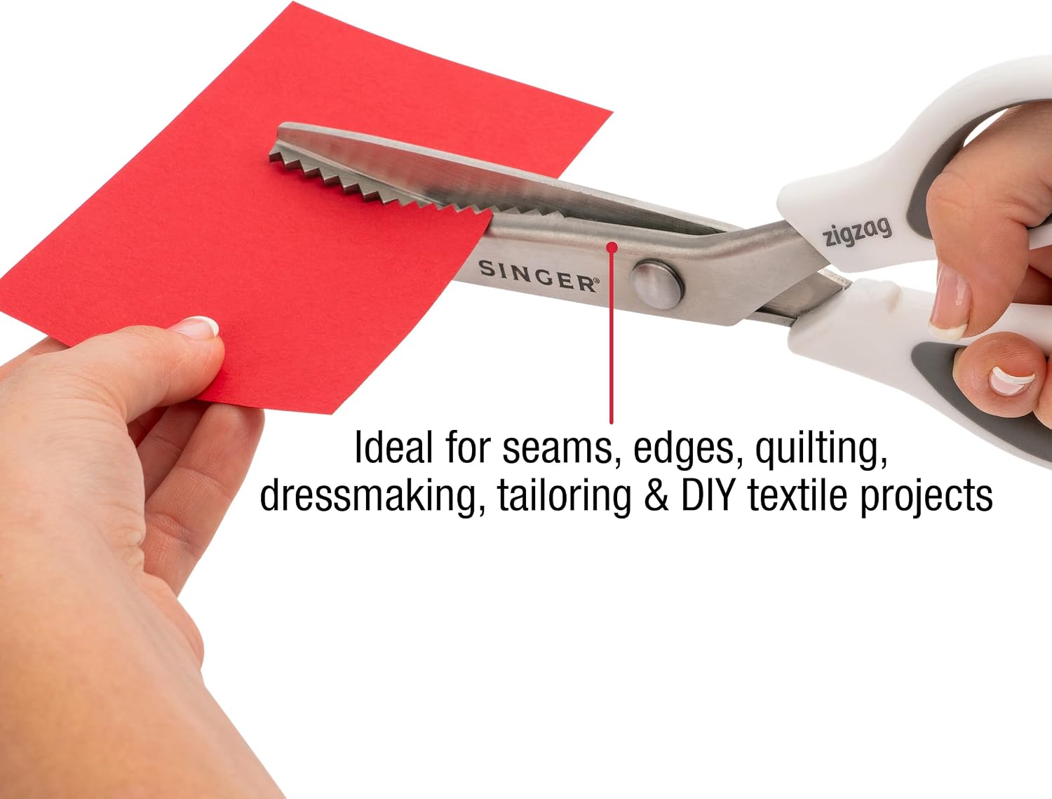 SINGER 9" Pinking Shears, Stainless Steel No-Fray Zigzag Edge