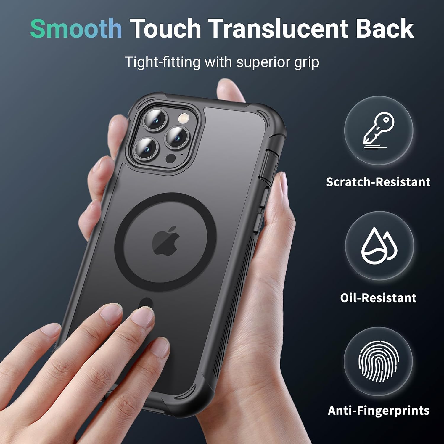jaroco Magnetic for iPhone 12 Pro Max Case Heavy Duty Protection Black