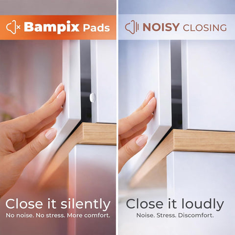 Cabinet Door Bumpers, 90 Pack, Clear Self-Adhesive Silicone Furniture Pads