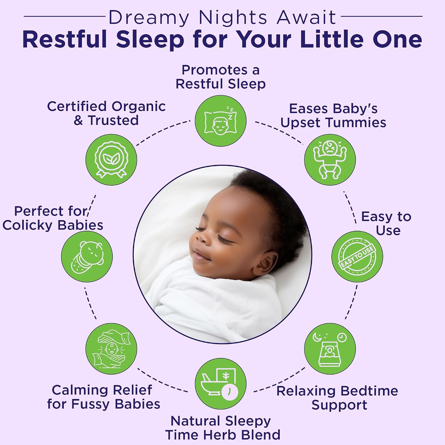 Wellements Organic Nighttime Gripe Water Colic Gas & Fussiness 1 Month+