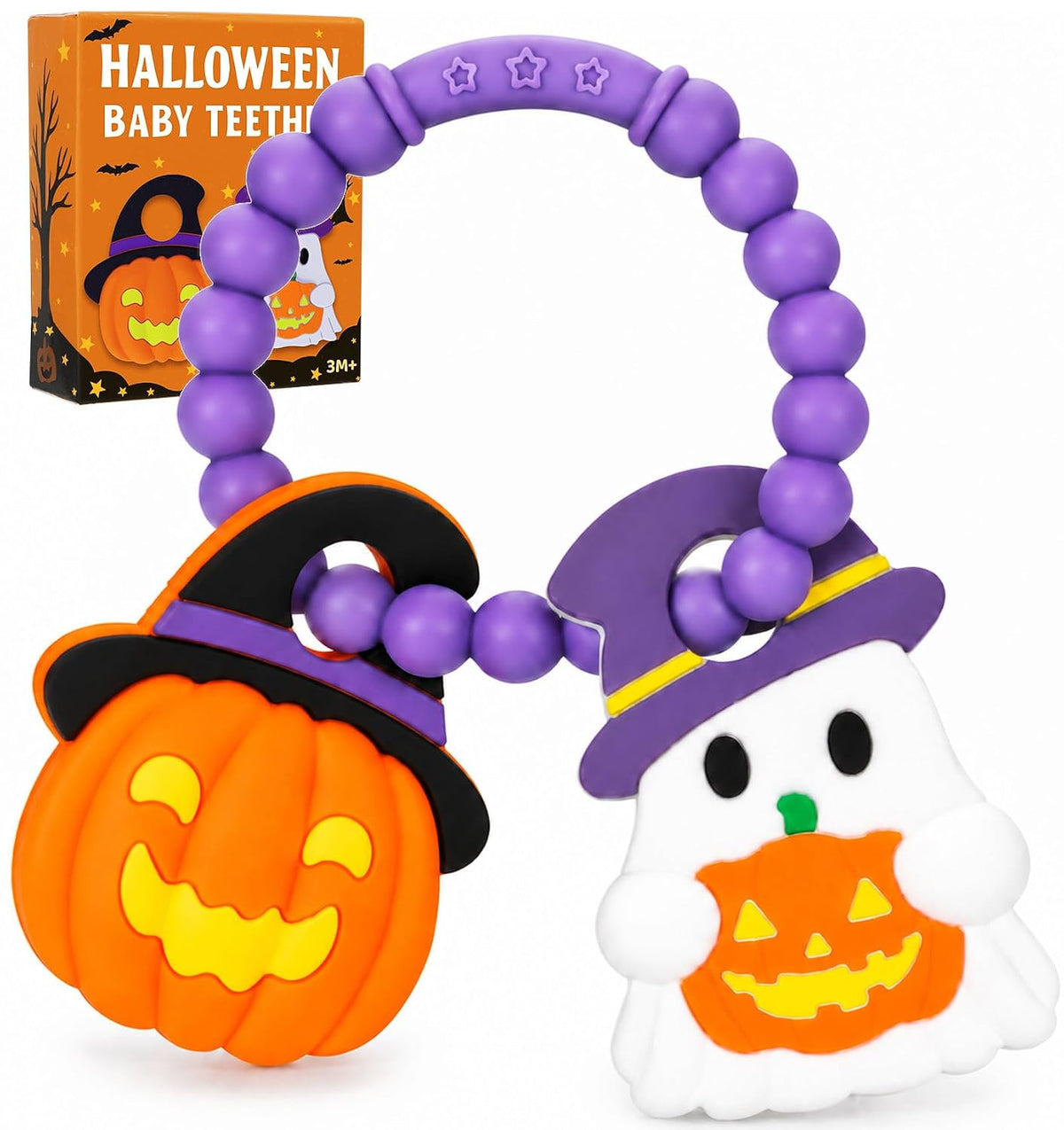 Halloween Baby Teething Toys, Boo Basket Stuffers for Toddlers & Newborns