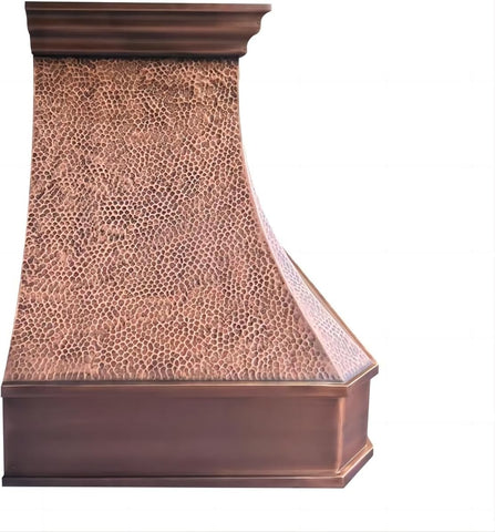 CT Copper Tailor Arched Copper Vent Hood Wall Mount 48.5'' W,36'' H,VH263HSM