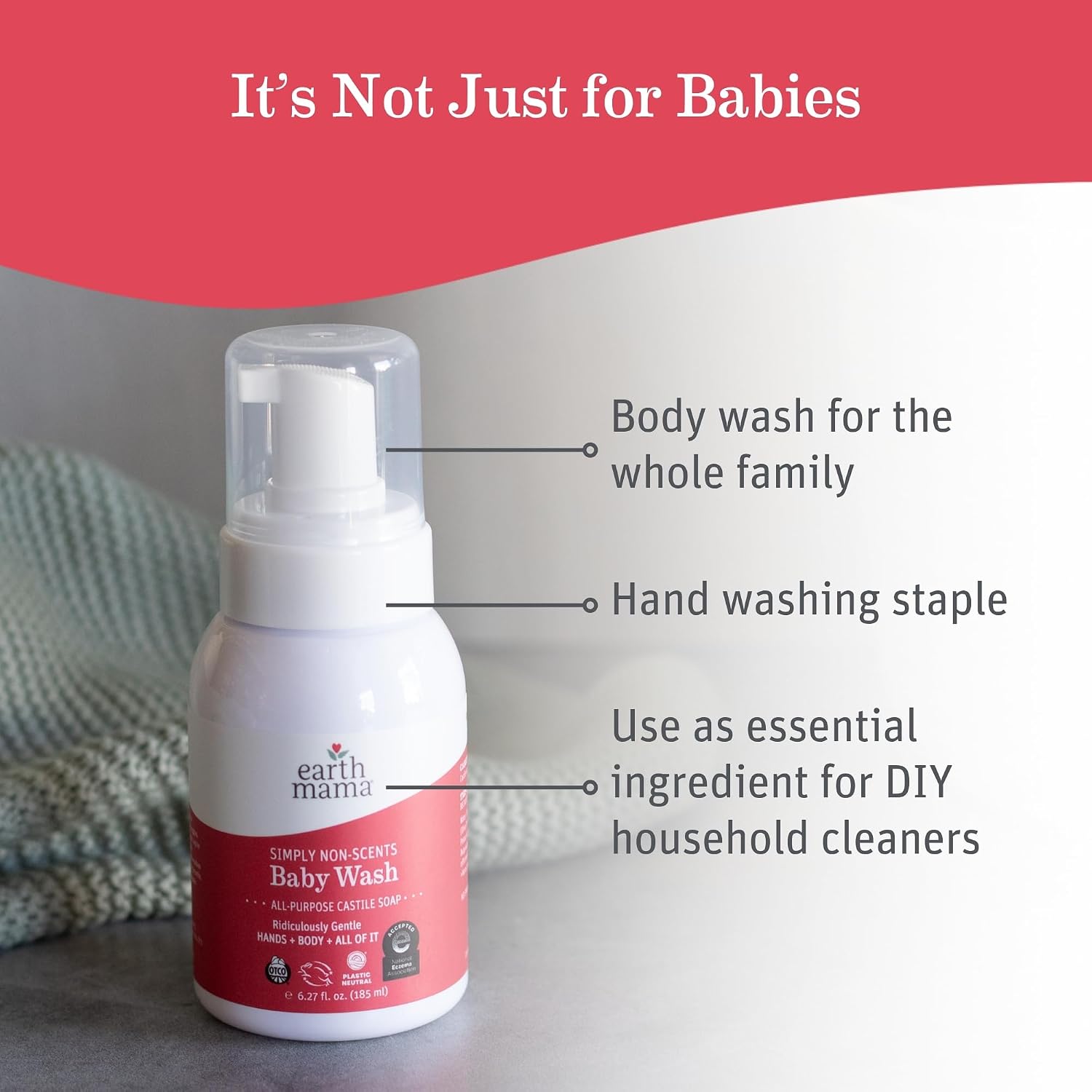 Earth Mama - Simply Non-Scents Baby Wash - 34 fl oz