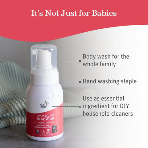 Earth Mama - Simply Non-Scents Baby Wash - 34 fl oz