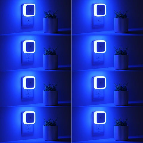 Sujeet Night Light, Night Lights Plug into Wall 8-Pack, Nightlight Plug in Night Light, Dusk to Dawn Night Lamp Led (Blue)