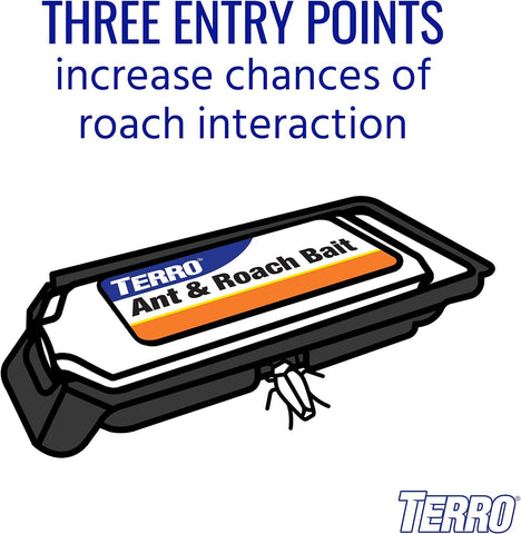 TERRO Ant & Roach Bait, 8-Pack, Indoor Ant Killer and Roach Killer