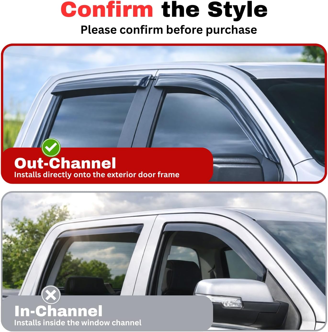 KPY Rain Guards Fit for 2004-2009 Lexus RX330 RX350 RX400h, Out-Channel Window Visors Vent Wind Deflectors 4PC, Car Accessories for 04-09 Lexus RX Series
