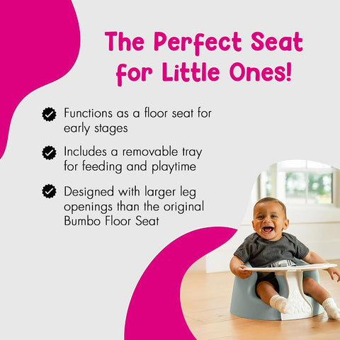 Bumbo Baby Soft Foam Floor Seat Plus+ w/Tray, 3 to 12 Mos., Desert Mirage