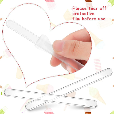30 Pcs Reusable Acrylic Cakesicle Sticks, 4.5 Inches, Transparent