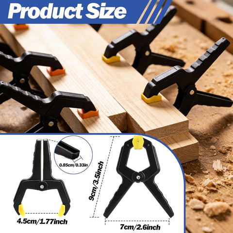 14 Pack Spring Clamps, 3.5 inch Heavy Duty Clips Plastic Spring Clip, Backdrop Clips Balloon Arch Clip Hanging Clamp Wood Clamps for Woodworking, Tarp, Crafts, Small Clamp for Backdrop Stand, Home