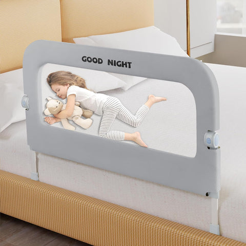 Bed Rail for Toddlers, 32 Inch Toddler Bed Rails, Bed Rail for Baby(Grey)