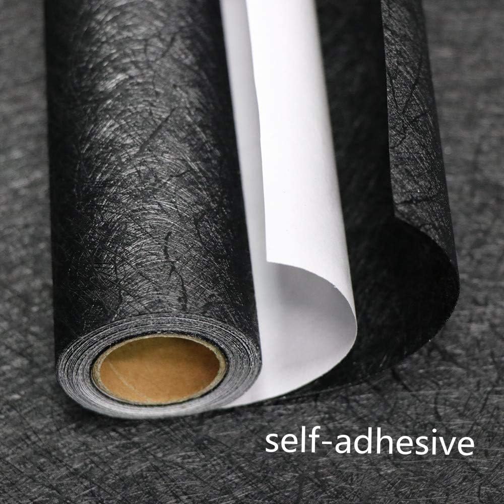 Black Silk Wallpaper Embossed Self Adhesive Peel and Stick Contact Paper